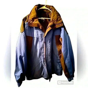 Men's Helly Hansen Sz L  Keprotec Schoeller Ski Parka Royal Blue & Black